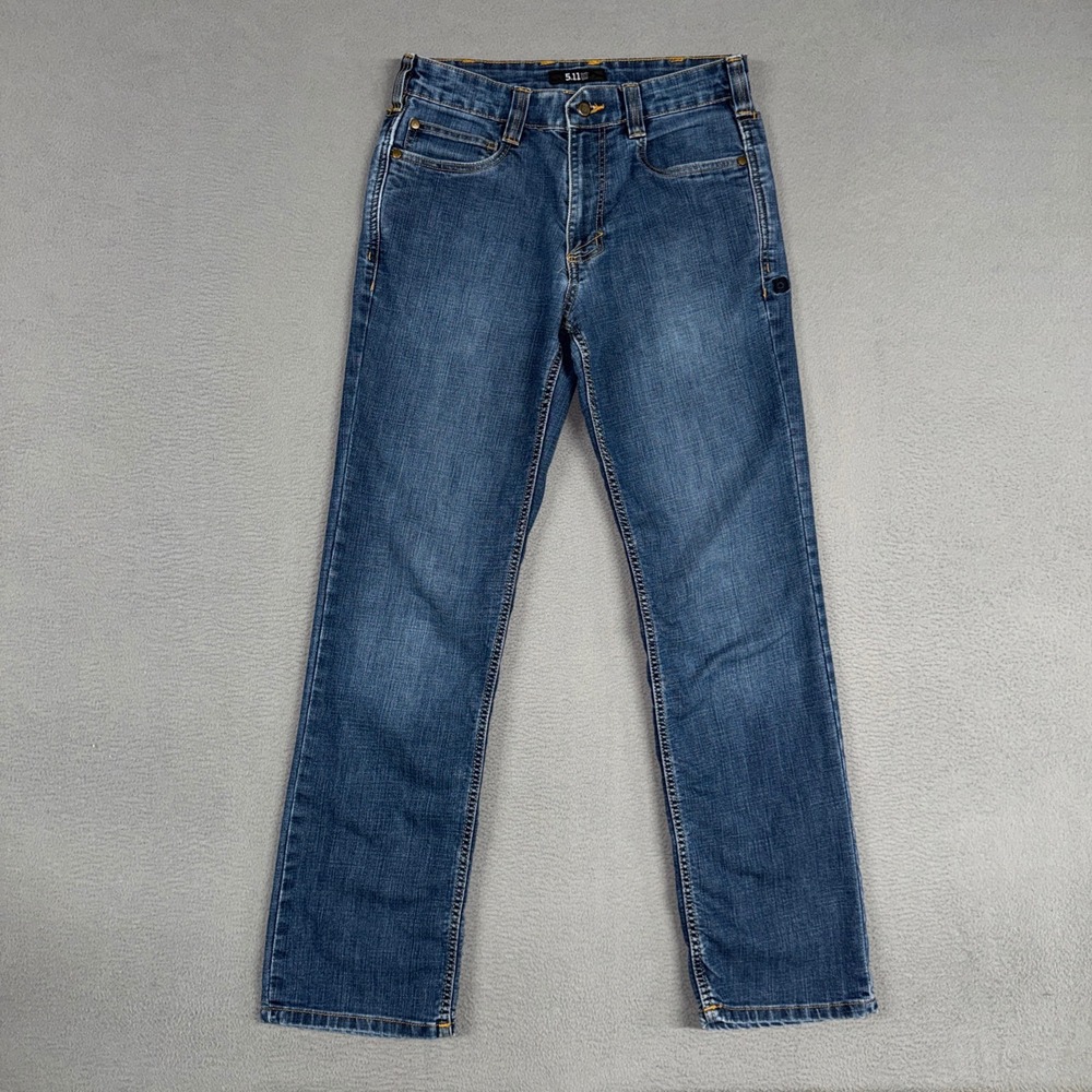 5.11 Tactical Jeans Mens 30x32 (Fit 30x30) Blue Defender-Flex Straight Leg Denim